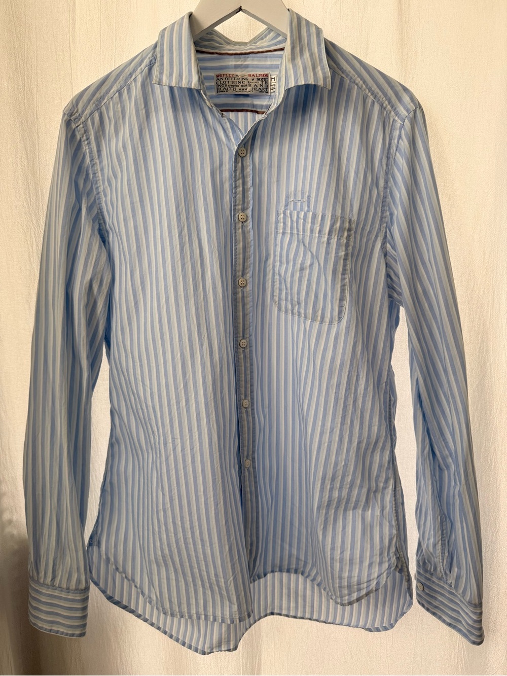 Men's Shipley + Halmos, Cotton Button-up Shirt sz M